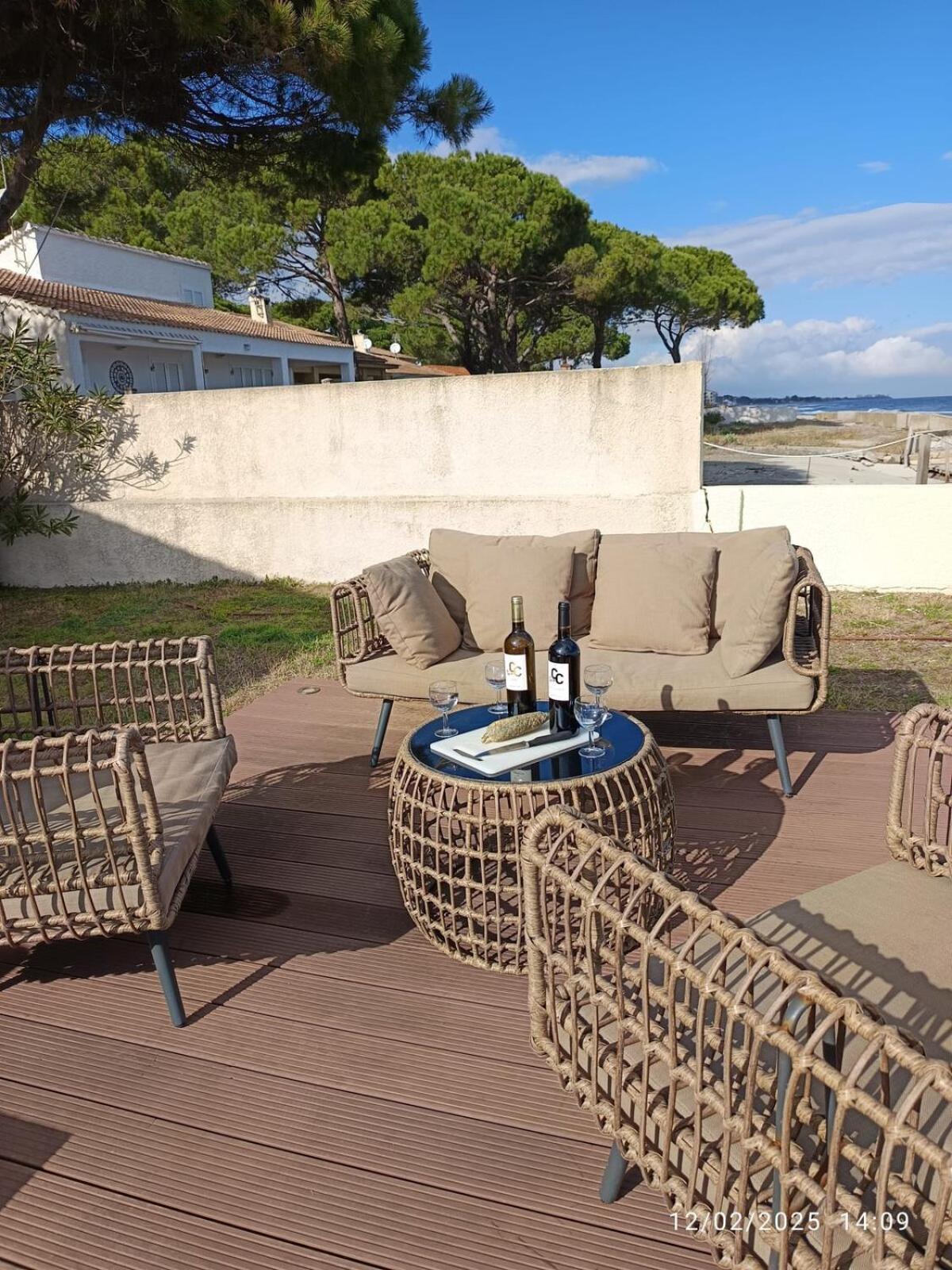 Vila Bord de mer, pieds dans l'eau, vue panoramique San-Nicolao Exteriér fotografie