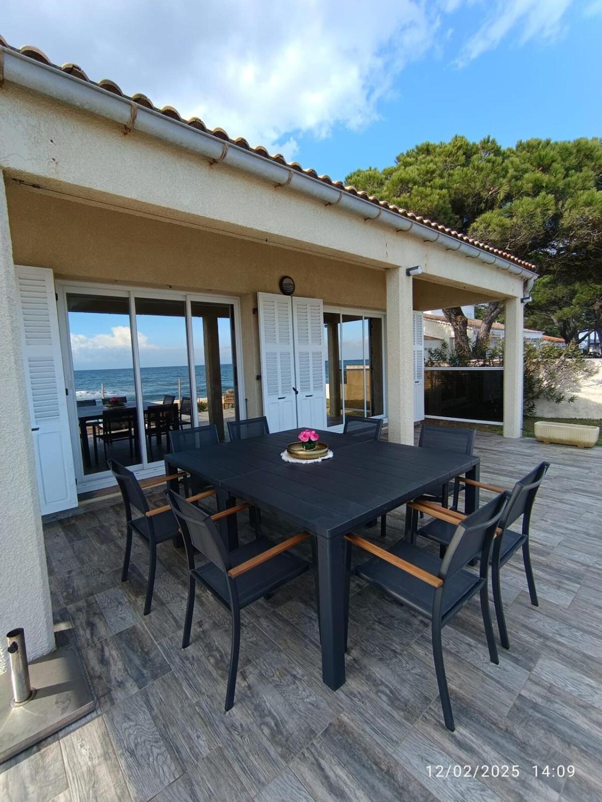 Vila Bord de mer, pieds dans l'eau, vue panoramique San-Nicolao Exteriér fotografie