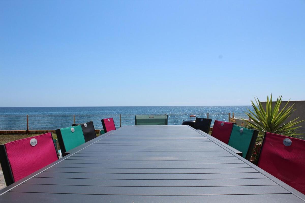 Vila Bord de mer, pieds dans l'eau, vue panoramique San-Nicolao Exteriér fotografie